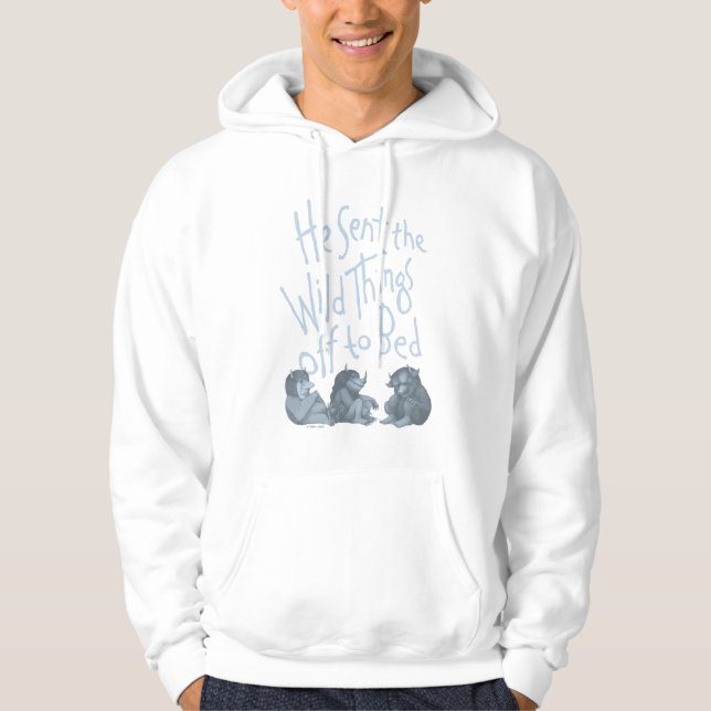 He Sent the Wild Things Off to Bed - Blue Hoodie (Front)