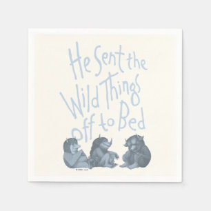 He Sent the Wild Things Off to Bed - Blue Napkins