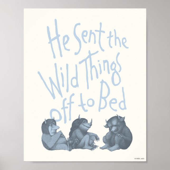 He Sent the Wild Things Off to Bed - Blue Poster (Front)