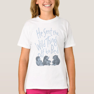 He Sent the Wild Things Off to Bed - Blue T-Shirt