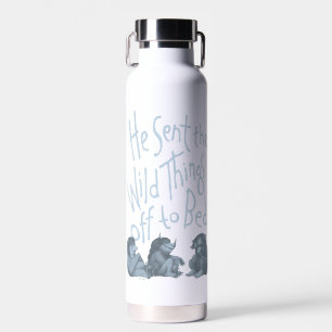 He Sent the Wild Things Off to Bed - Blue Water Bottle