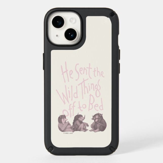 He Sent the Wild Things Off to Bed - Pink Speck iPhone Case (Front)