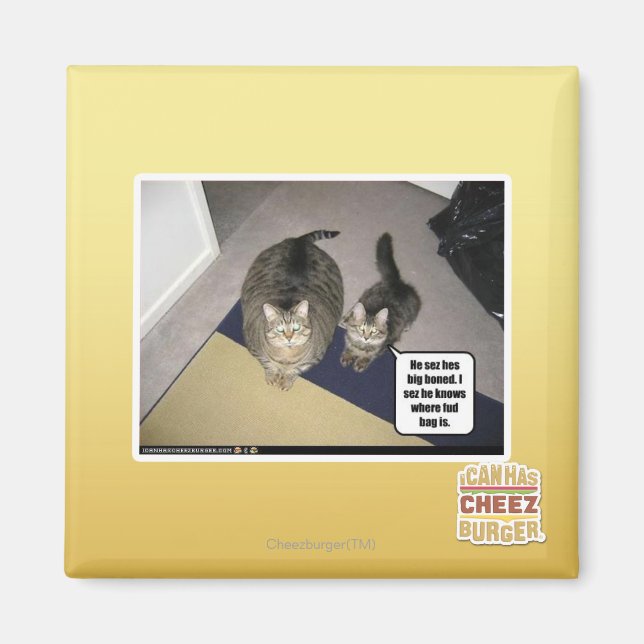 He sez hes big boned. magnet (Front)