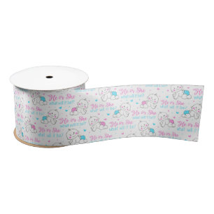 He She New Baby Satin Ribbon