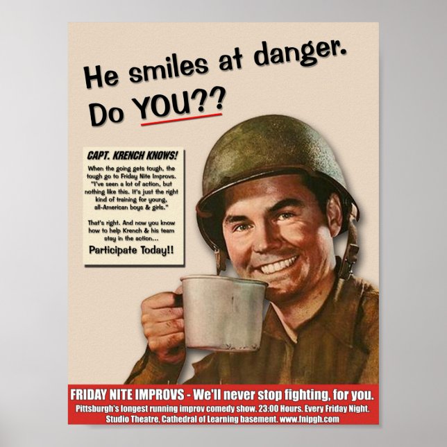 He Smiles At Danger Poster (Front)