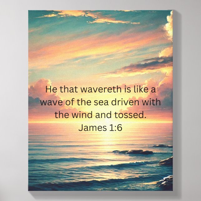He that Wavereth Inspirational Canvas Art Photo Tile (Front Set)