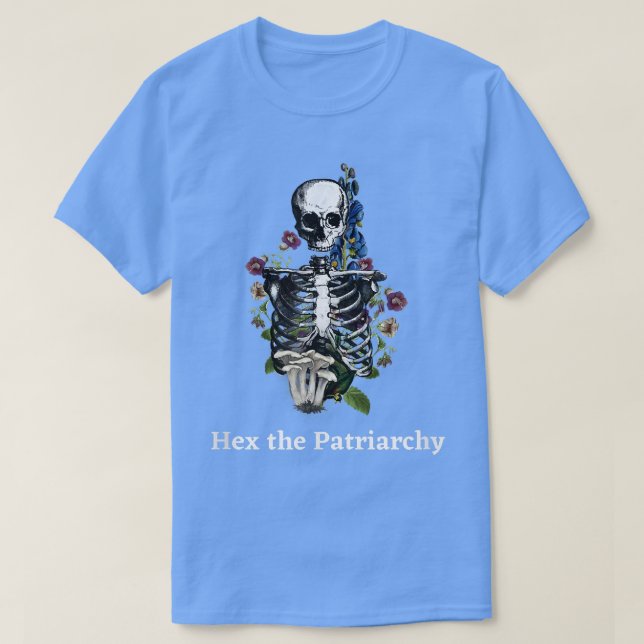 He The Patriarchy Feminism Goth and Punk Feminist  T-Shirt (Design Front)