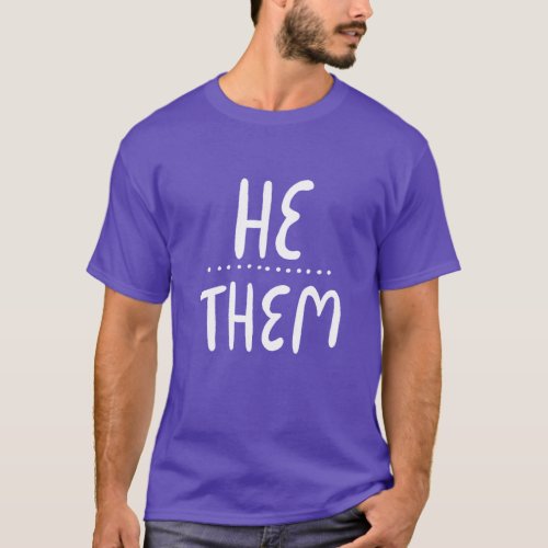 HETHEM Pronouns Handlettering T_Shirt