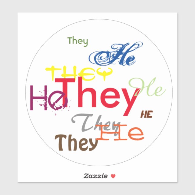 He/They All Over Sticker (Sheet)