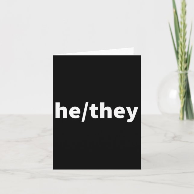 He They He_they Transgender - Nonbinary Genderflui Card (Front)