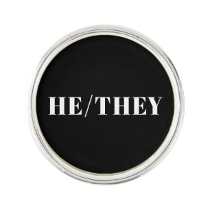 He, They Preferred Pronouns Lgbtq Lgbt Pride Lapel Pin
