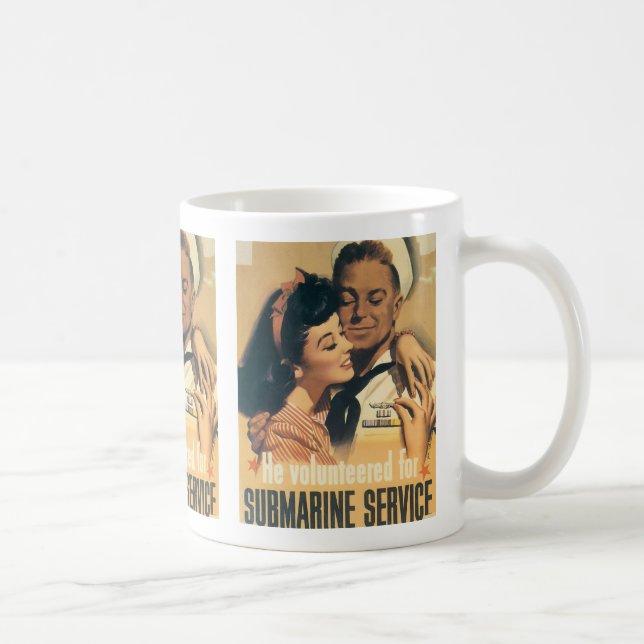 He Volunteered For Submarine Service Coffee Mug (Right)