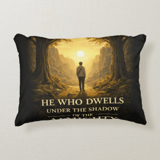 He Who Dwells Psalm 91 Christian Art Accent Pillow