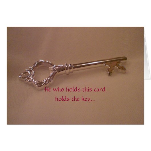 He who holds this card, holds the key... (Front Horizontal)