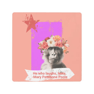 "He Who Laughs..." Metal Print