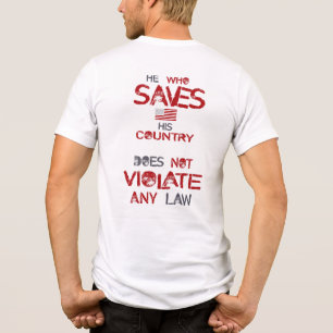He Who Saves His Country Violates No Law Trump Tri-Blend Shirt