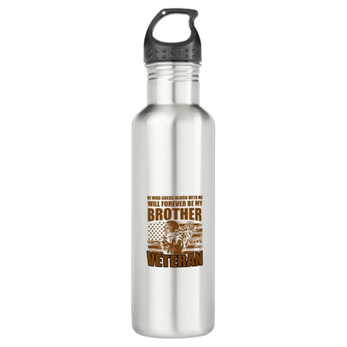 he who sheds blood with me will forever be my brot stainless steel water bottle