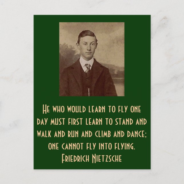 He who would learn to fly one day... postcard (Front)