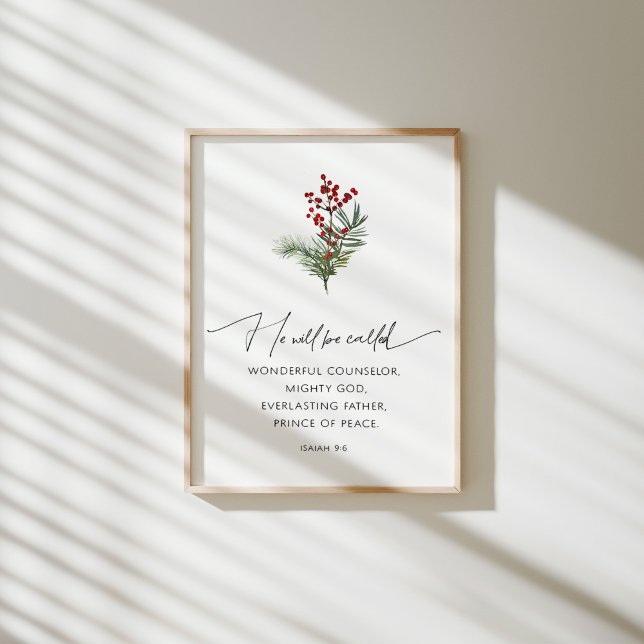 HE will be called Christmas bible verse poster (Creator Uploaded)