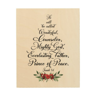 He will be called wonderful, Isaiah 9 Wood Wall Art