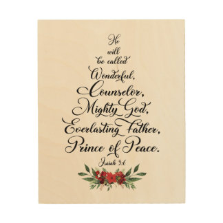 He will be called wonderful, Isaiah 9 Wood Wall Art