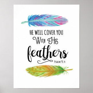 He Will Cover You Art Print