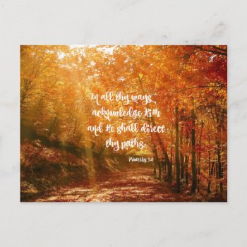 He Will Direct Your Path Bible Verse Postcard by Christian_Quote at Zazzle