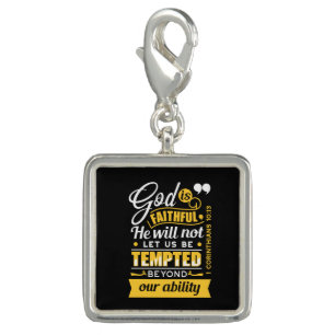  He Will Not Let You Be Tempted – Bible Verse Charm