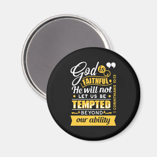 He Will Not Let You Be Tempted – Bible Verse Magnet