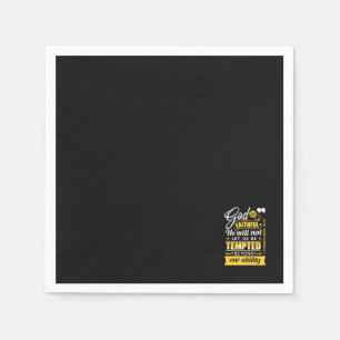He Will Not Let You Be Tempted – Bible Verse Napkins