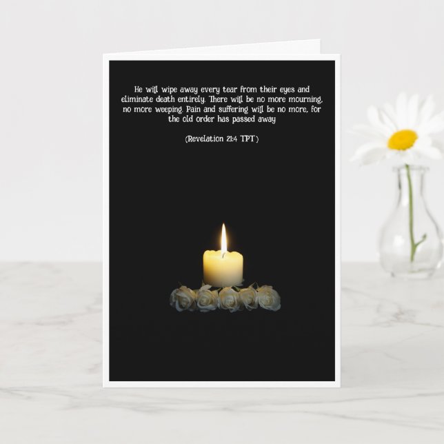 He Will Wipe Every Tear: A Christian Sympathy Card (Small Plant)
