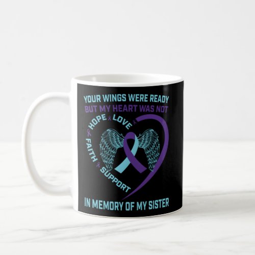 He Wings Ribbon Hope Suicide Awareness Prevention  Coffee Mug