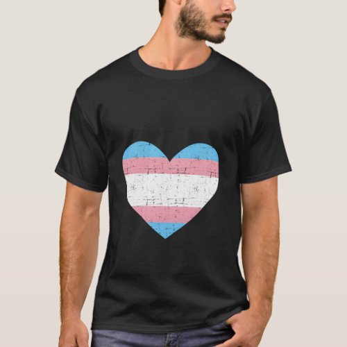 He With Transgender Flag For Trans Pride Month T_Shirt