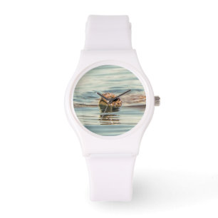 Head Above Water Turtle Ocean Wildlife Art Watch