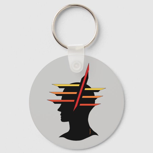 Head Abstract Keychain (Front)