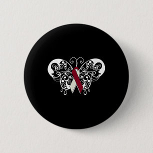 Head & Neck Cancer Awareness T Shirt Ribbon Bu Button