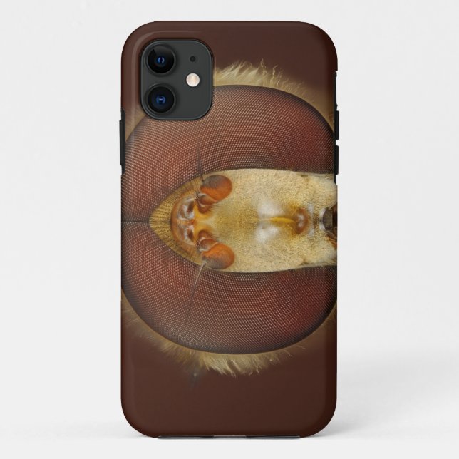 Head and Compound Eyes of a Hover Fly Case-Mate iPhone Case (Back)