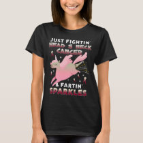 head and neck appendix cancer unicorn farting T-Shirt