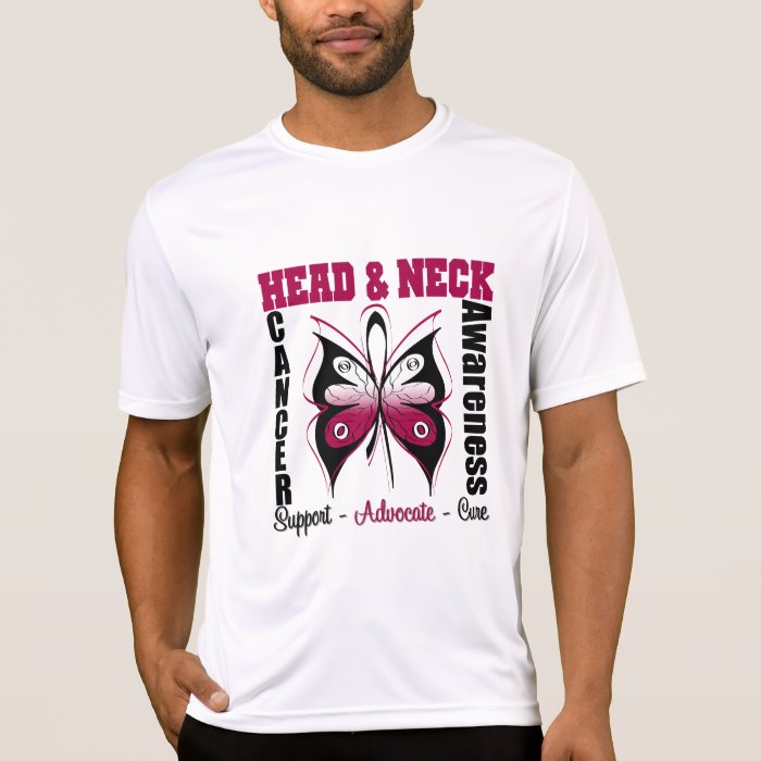 Head and Neck Cancer Awareness Butterfly Tees