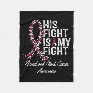Head and Neck Cancer Awareness Fight is Suprt Fleece Blanket