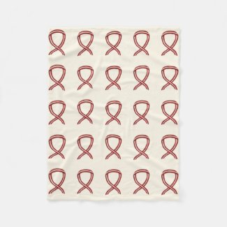 Head and Neck Cancer Awareness Ribbon Soft Blanket