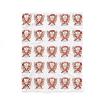 Head and Neck Cancer Awareness Ribbon Soft Blanket