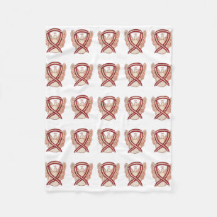 Head and Neck Cancer Awareness Ribbon Soft Blanket