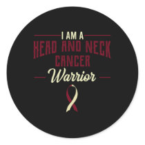 Head And Neck Cancer Awareness Supporter Oral Nasa Classic Round Sticker