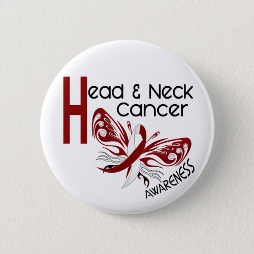 Head and Neck Cancer BUTTERFLY 31 Pinback Button