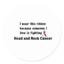 Head and Neck Cancer Classic Round Sticker
