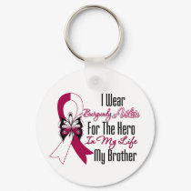 Head and Neck Cancer Hero My Brother Keychain