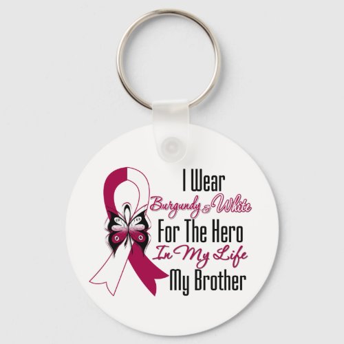 Head and Neck Cancer Hero My Brother Keychain