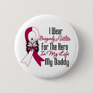 Head and Neck Cancer Hero My Daddy Pinback Button