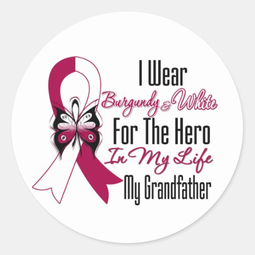 Head and Neck Cancer Hero My Grandfather Classic Round Sticker